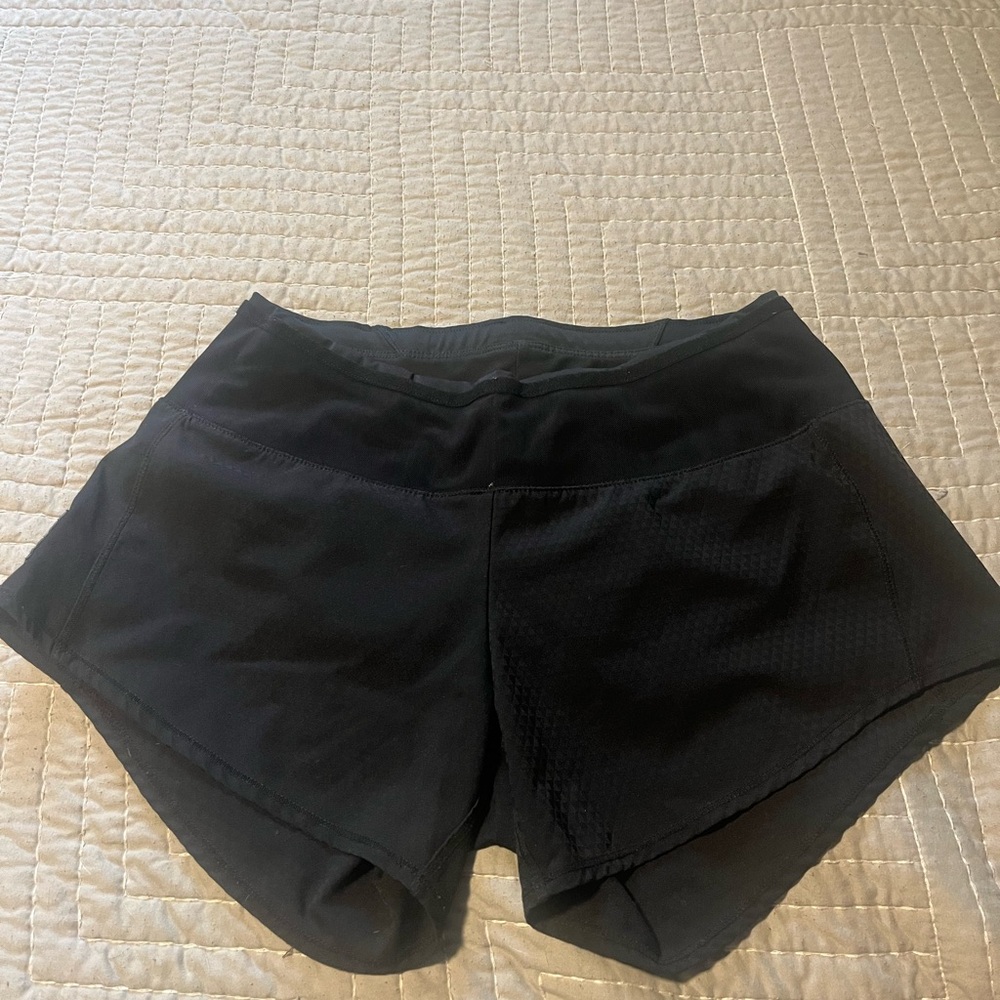 Oiselle Black Athletic Shorts Lightweight Mid-Thigh